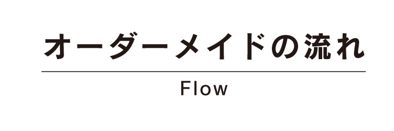 オーダ ーメイドの流れ　Flow