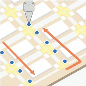 導電性ペーストの微少点塗布